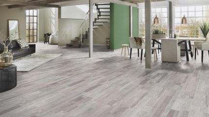 Ламинат Castello Classic К039 Сильверсайд Дрифтвуд 1285 х 192 Krono Original - деревянный текстильный узор.
