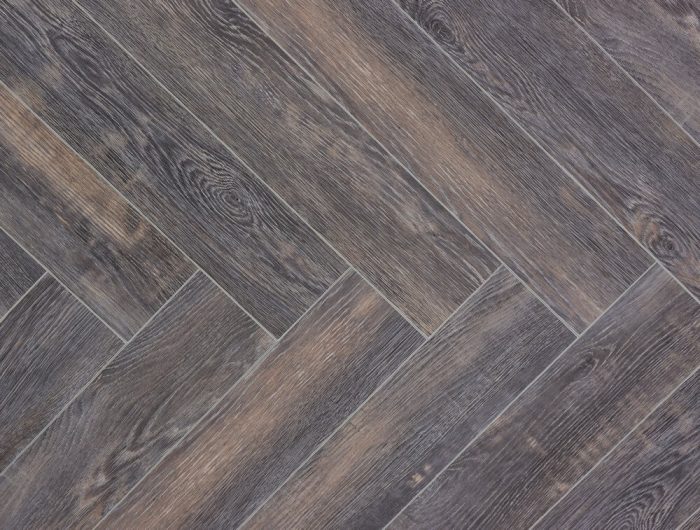 Напольное покрытие виниловый паркет Herringbone Дуб Бордо.