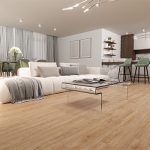Ламинат виниловый Wood Кельме 1200 х 180 - дубленый текстильный рисунок.