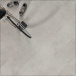 Vinyl flooring in grey marble design