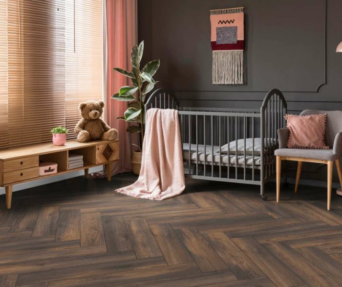 Ламинат Kronotex Herringbone 6008 Дуб Эльба 33 класс 10 мм. - Паркетный узор