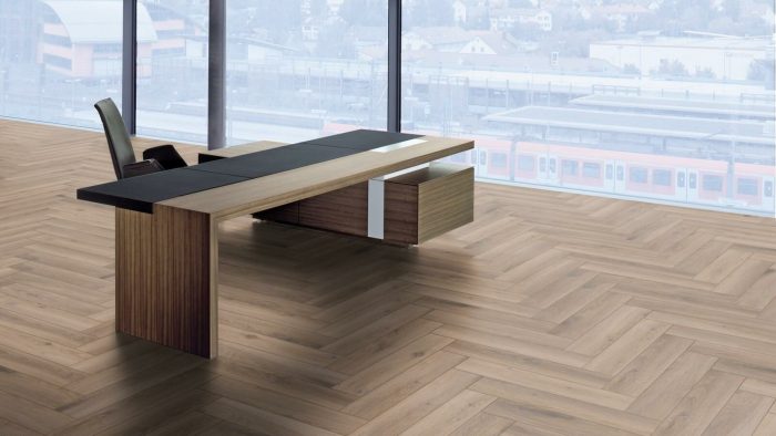 Ламинат Kronotex Herringbone AB 3766 32 класс, 8 мм. - Дубовый узор.